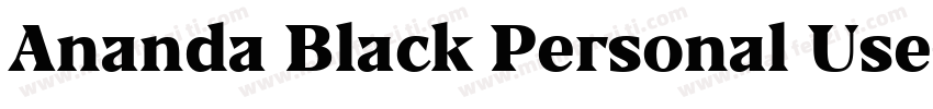 Ananda Black Personal Use字体转换